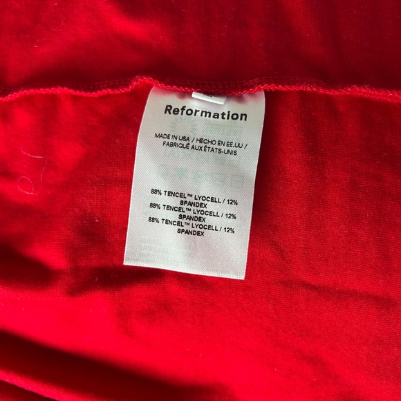 Worn once Reformation Kaila wrap dress in red - Picture 3 of 7